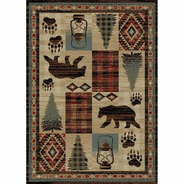 Mayberry Rug 2 x 4 ft. American Destination Cypress Creek Area Rug, Multi Color AD8871 2X4